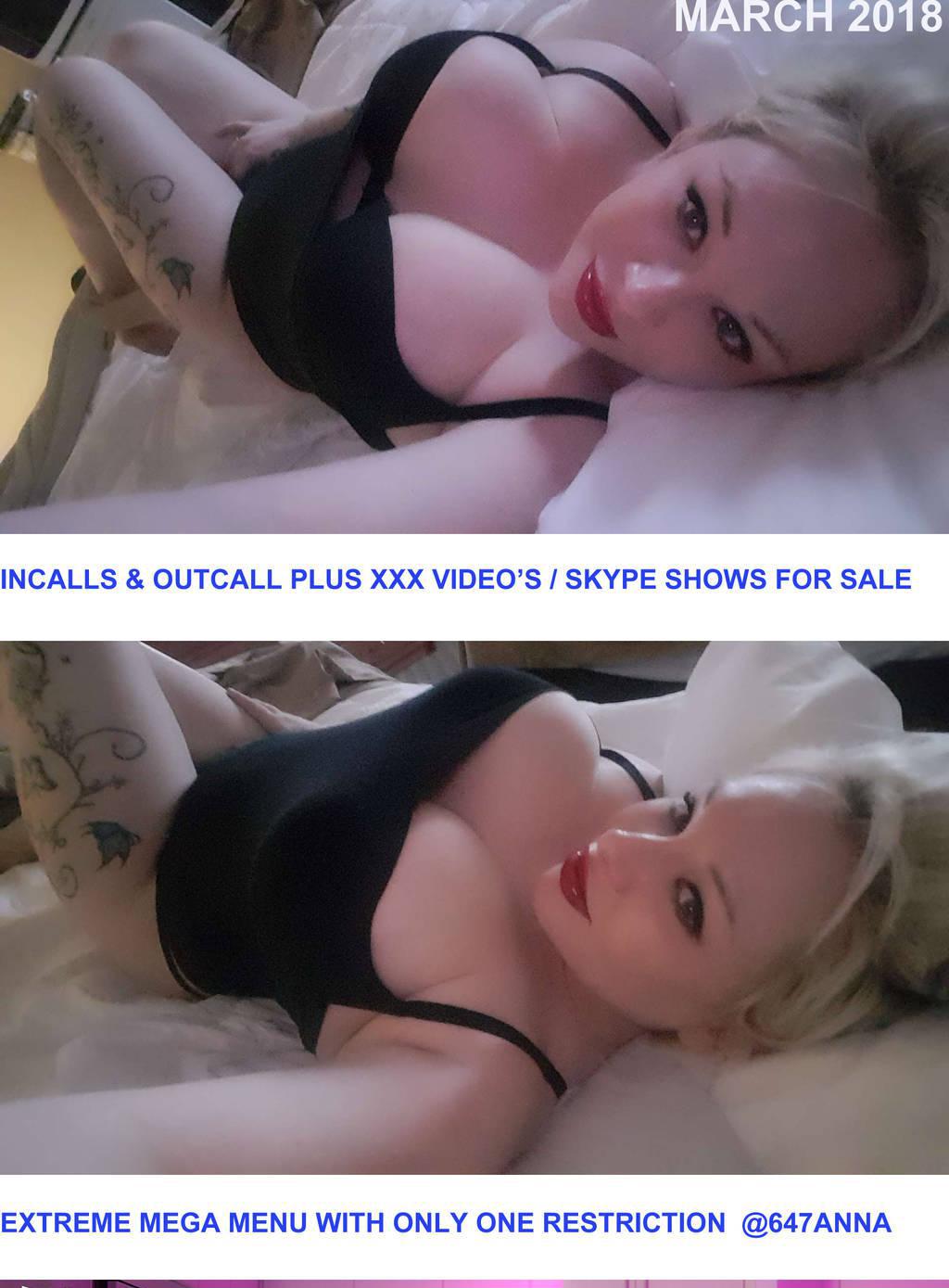 647ANNA.com > OUTCALLS TO ALL CITIES VIDEOS SALE SKYPE